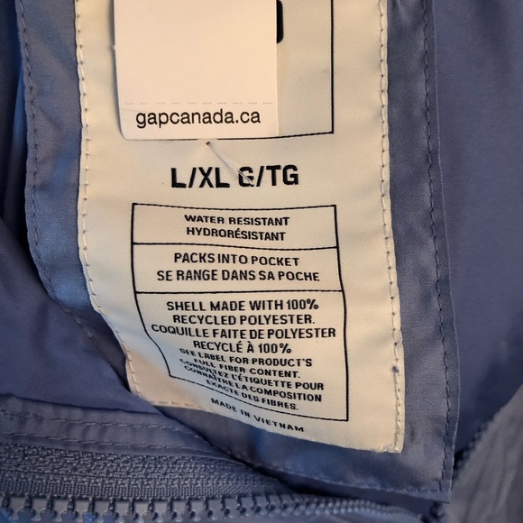 NWT GAP recycled packable anorak size XL - Picture 7 of 7